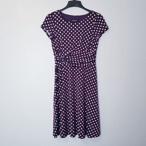 Perceptions Purple and White Polka Dot Dress🖤